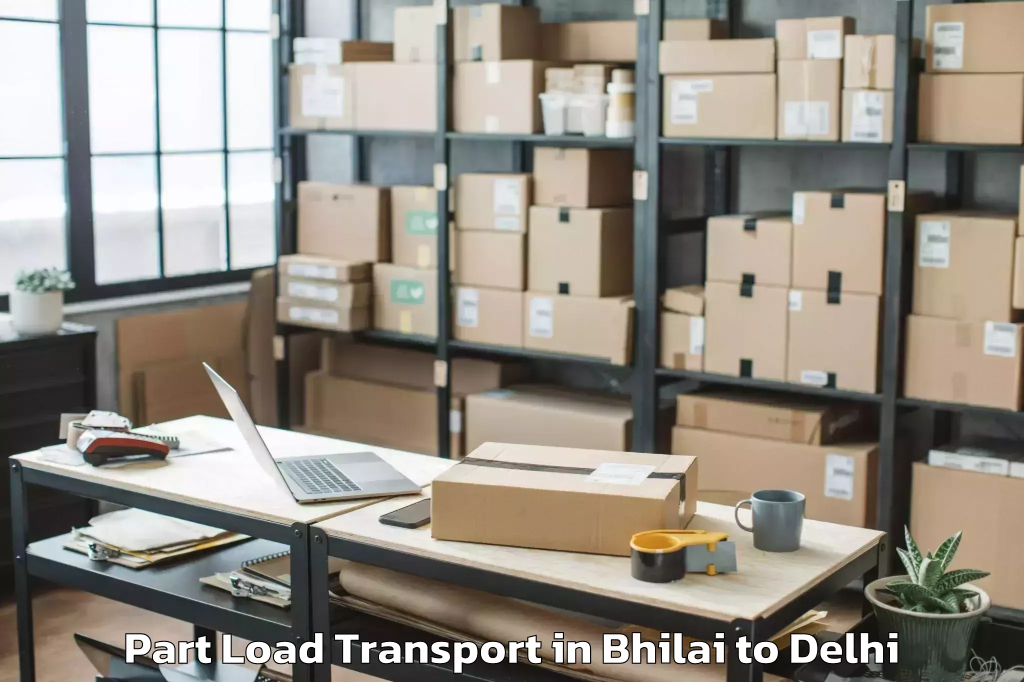 Book Bhilai to Indira Gandhi International Ai Part Load Transport